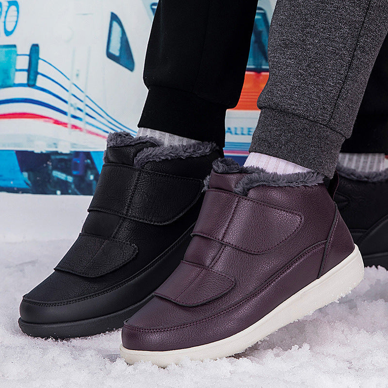 Damen Bequeme und isolierte Winterstiefel mit Klettverschluss EB