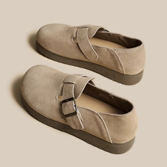 Damen Komfortable Clogs mit modischem Schnallenverschluss EB