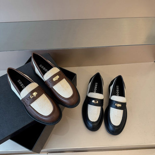 Damen Modische Mokassins mit eleganter Schnallenverzierung EB