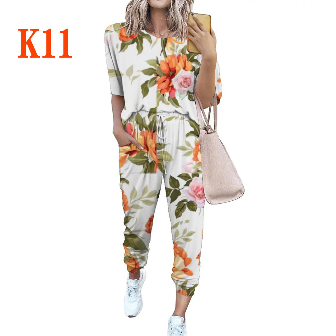 Damen Leichter Freizeit-Jumpsuit mit einem auffälligen Batik-Muster und praktischen Taschen EB