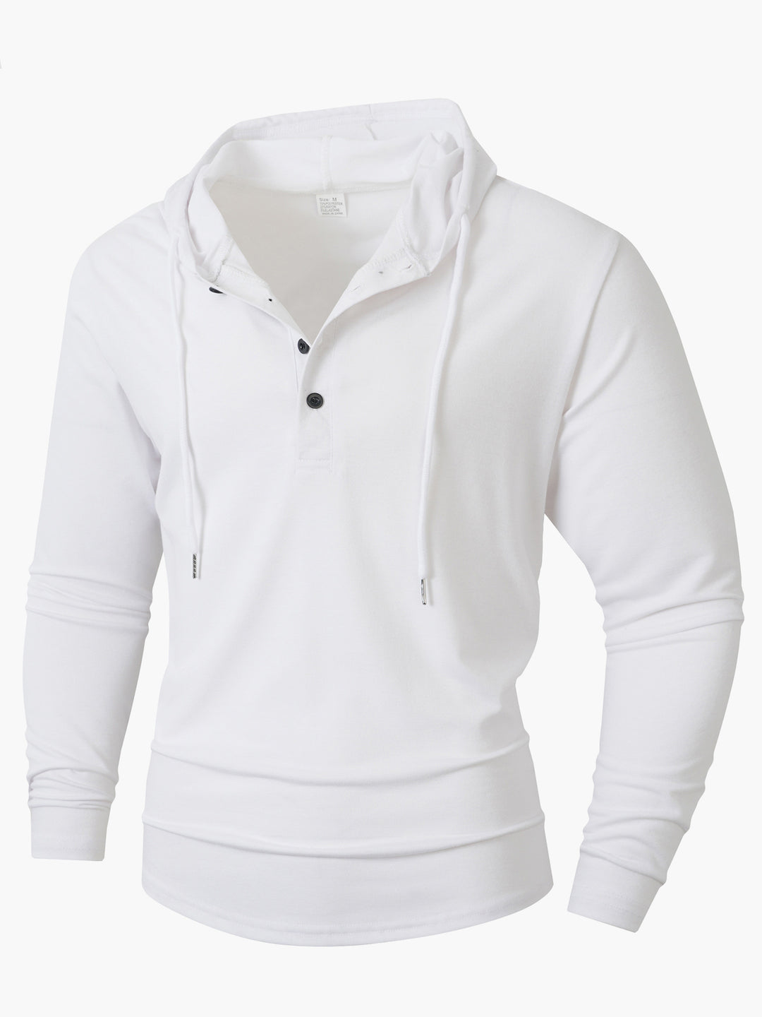 Herren Kapuzenshirt mit modernem Knopfverschluss und atmungsaktivem Stoff EB