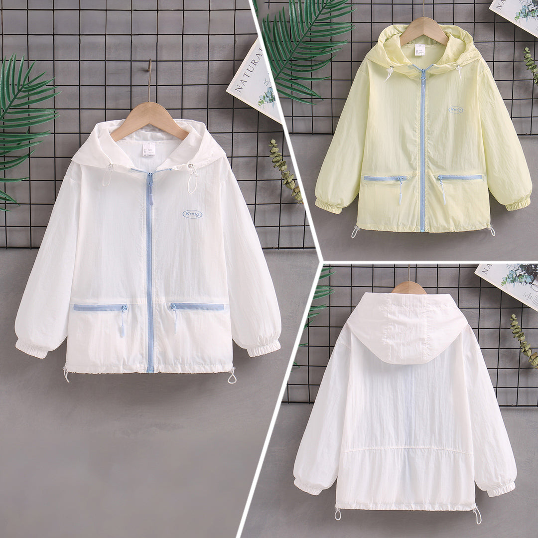 Damen nan ultraleichte Kapuzen-Windjacke mit Reißverschlusstaschen R&B
