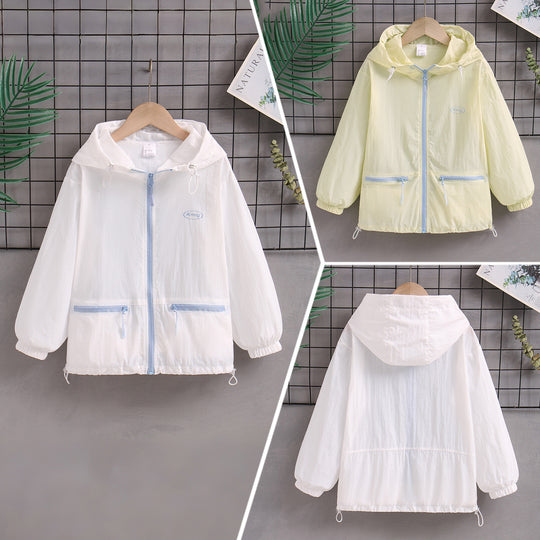 Damen nan ultraleichte Kapuzen-Windjacke mit Reißverschlusstaschen R&B