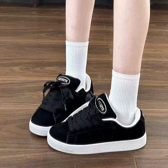 Damen modische Sneaker mit luxuriösem Veloursleder und komfortabler Dämpfung EB
