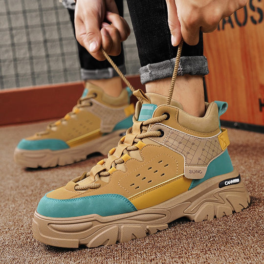 Damen Sportliche High-Top Sneaker mit strukturiertem Obermaterial und dämpfender Sohle EB