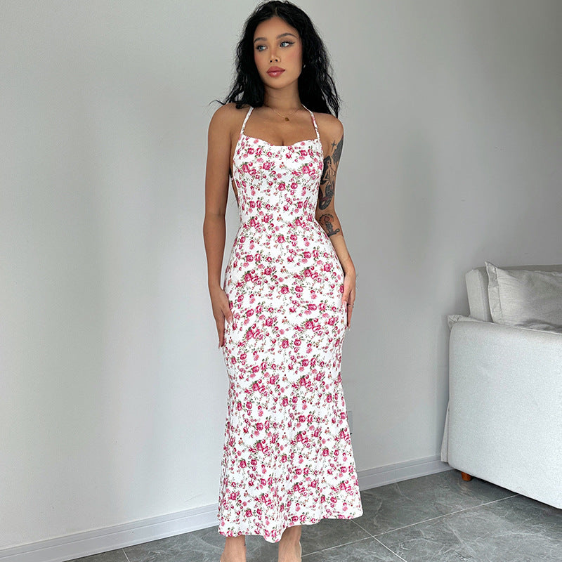 Damen Maxikleid mit floralem Muster EB