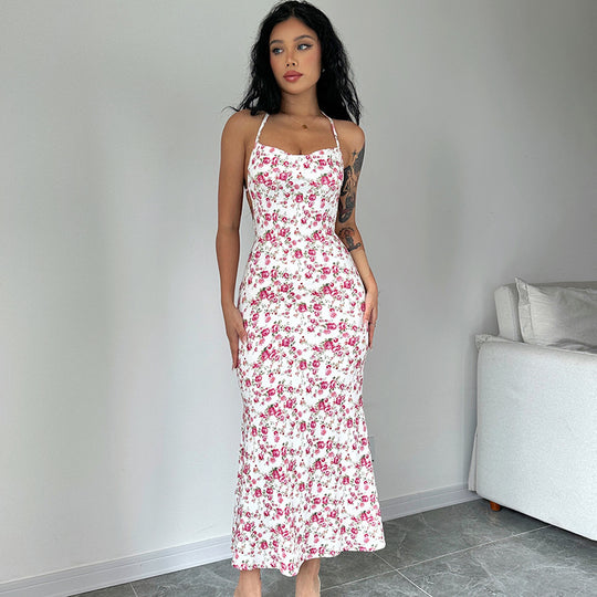 Damen Maxikleid mit floralem Muster EB