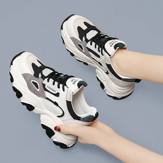 Damen Sportliche Chunky Sneakers mit atmungsaktiver Mesh-Oberfläche und rutschfester Sohle EB