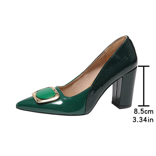 Damen Hochhackige Pumps mit dekorativem Schmuckdetail EB