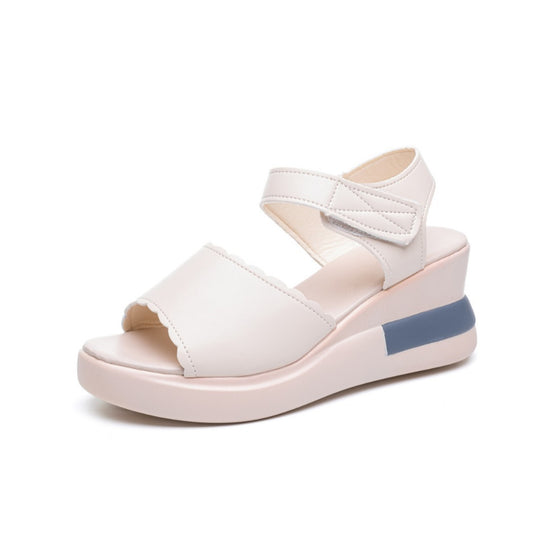 Damen Wedge-Pantoletten mit minimalistischer Querriemen und komfortabler Sohle EB