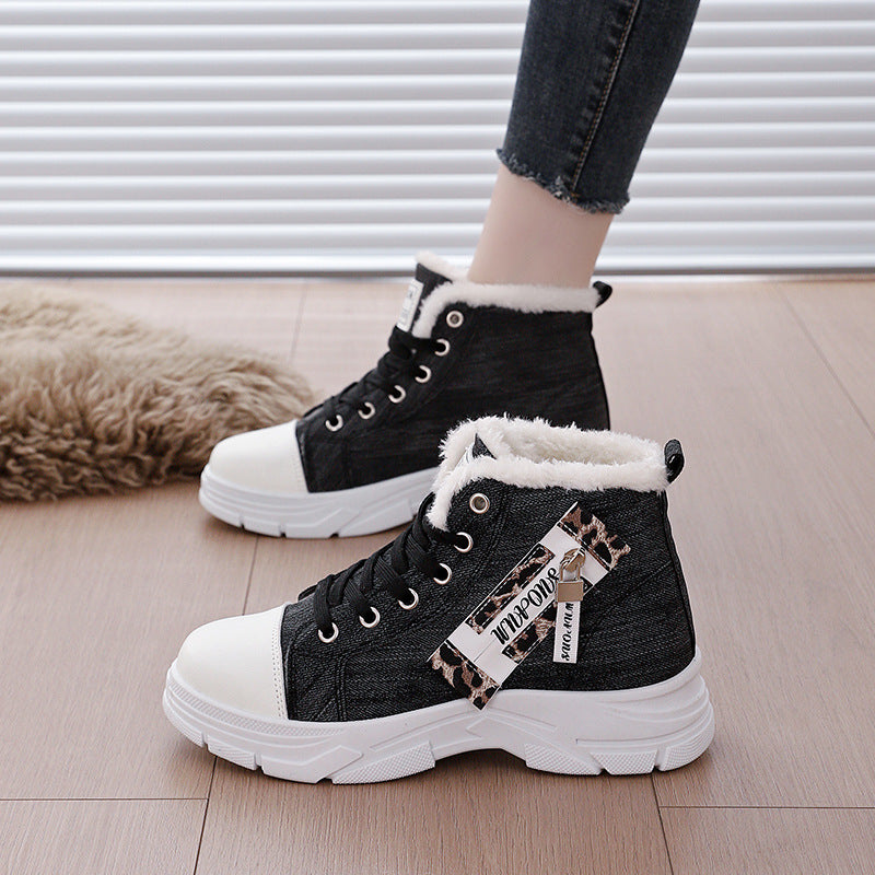 Damen Hohe Sneakers mit wärmendem Innenfutter und robuster Sohle EB