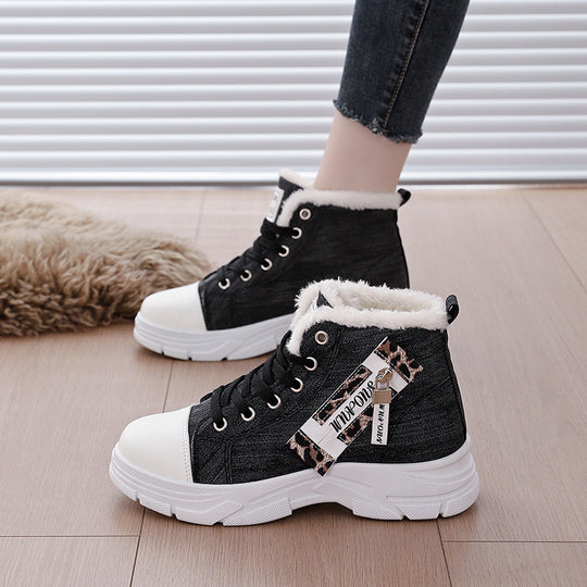 Damen Hohe Sneakers mit wärmendem Innenfutter und robuster Sohle EB
