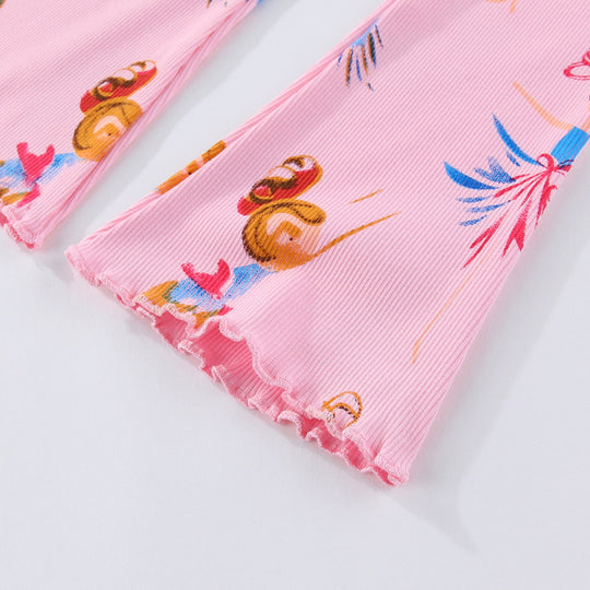 Mädchen Leggings mit buntem Ballerina-Design EB