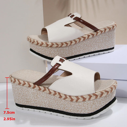 Damen Wedge-Pantoletten mit stylischem Riemendesign und komfortablem Fußbett EB