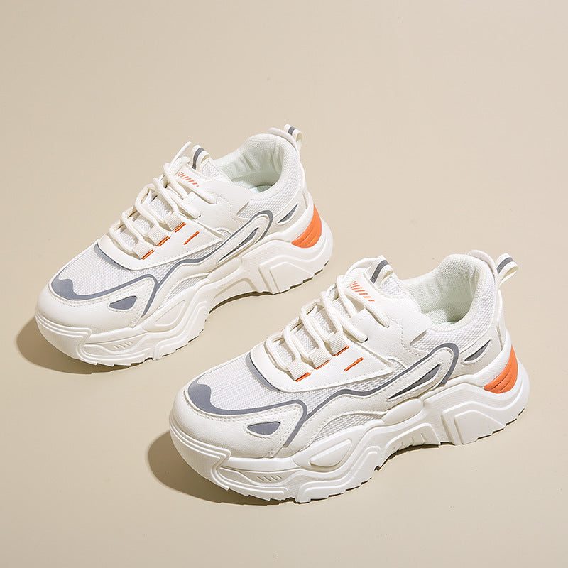 Damen Sportliche Chunky Sneakers mit atmungsaktiver Netzstruktur und schwerer Profilsohle EB