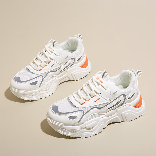 Damen Sportliche Chunky Sneakers mit atmungsaktiver Netzstruktur und schwerer Profilsohle EB