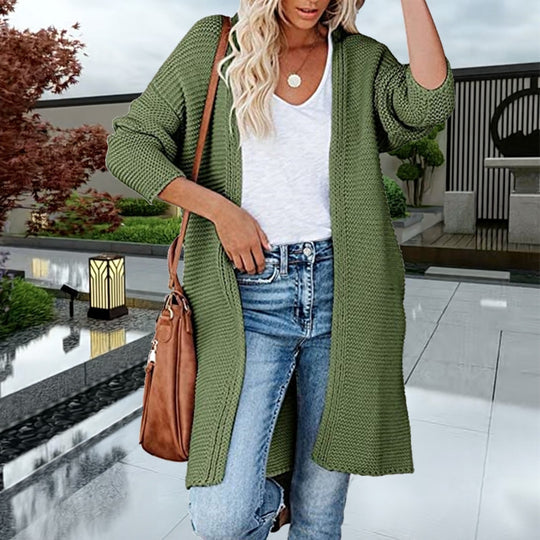 Damen Grobstrickmantel im lässigen Oversized-Stil EB