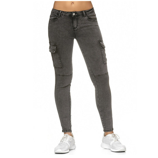 Damen Cargo-Hose mit elastischem Bund und praktischen Seitentaschen EB