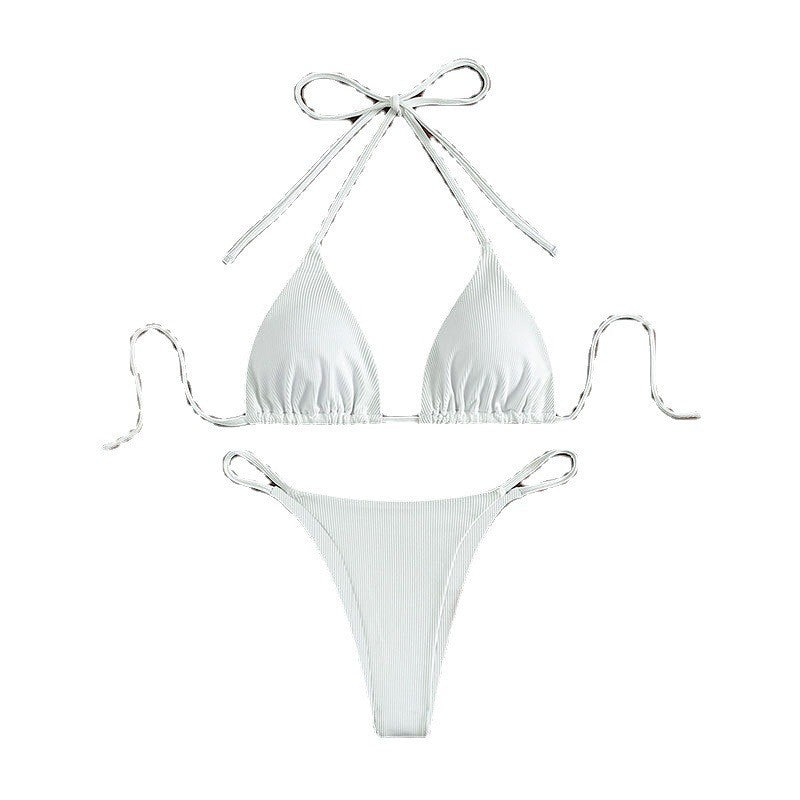 Damen Triangel-Bikini mit feiner Rippstruktur EB