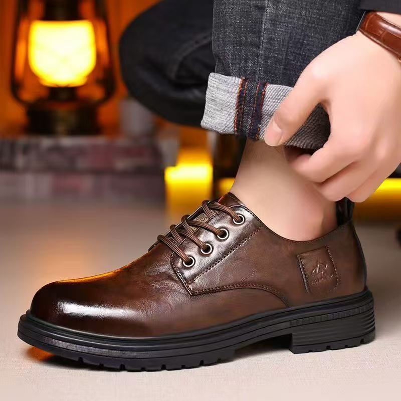 Herren Elegante Schnürschuhe mit rutschfester Sohle und atmungsaktivem Innenfutter EB