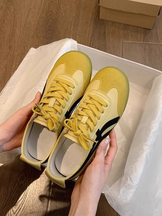 Damen modische Sneakers mit atmungsaktivem Obermaterial und sportlichem Design EB