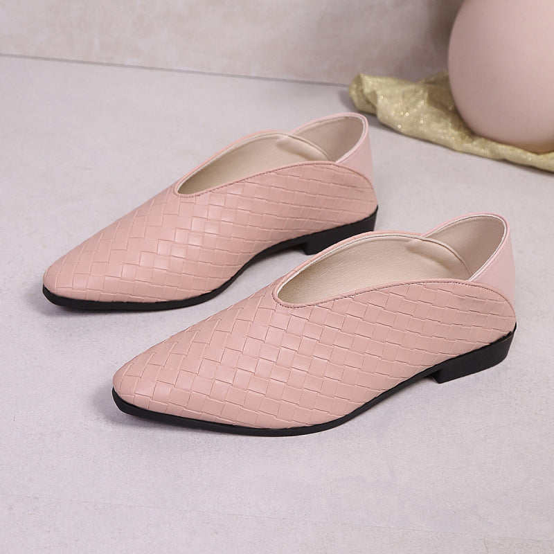 Damen geflochtene Slip-On Ballerinas EB