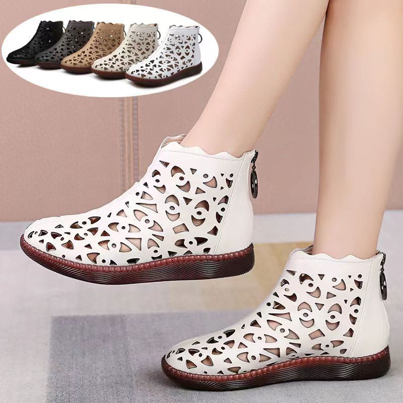 Damen elegante Clogs mit raffiniertem Lochmuster EB