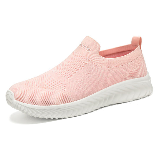Damen Leichte Slip-On Freizeitschuhe mit atmungsaktivem Strickdesign EB