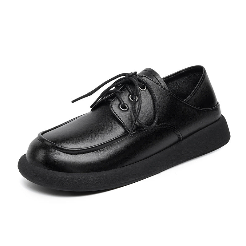 Damen elegante Schnürschuhe aus hochwertigem Kunstleder mit rutschfester Sohle EB