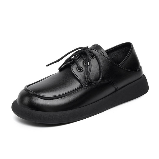 Damen elegante Schnürschuhe aus hochwertigem Kunstleder mit rutschfester Sohle EB
