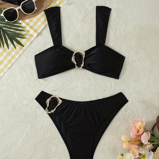 Damen Bikini-Set mit eleganten Gold-Details EB