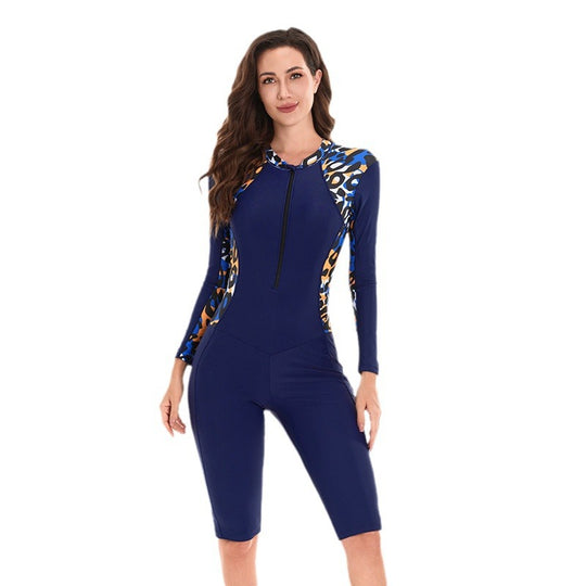 Damen Sportlicher Langarm-Schwimmanzug EB