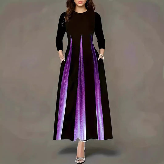 Damen Maxikleid mit seitlichen Einsätzen und praktischen Taschen EB