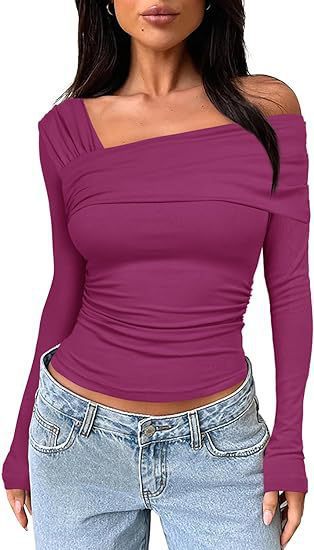 Damen Wickelshirt mit asymmetrischem Ausschnitt und raffiniertem Stretch EB