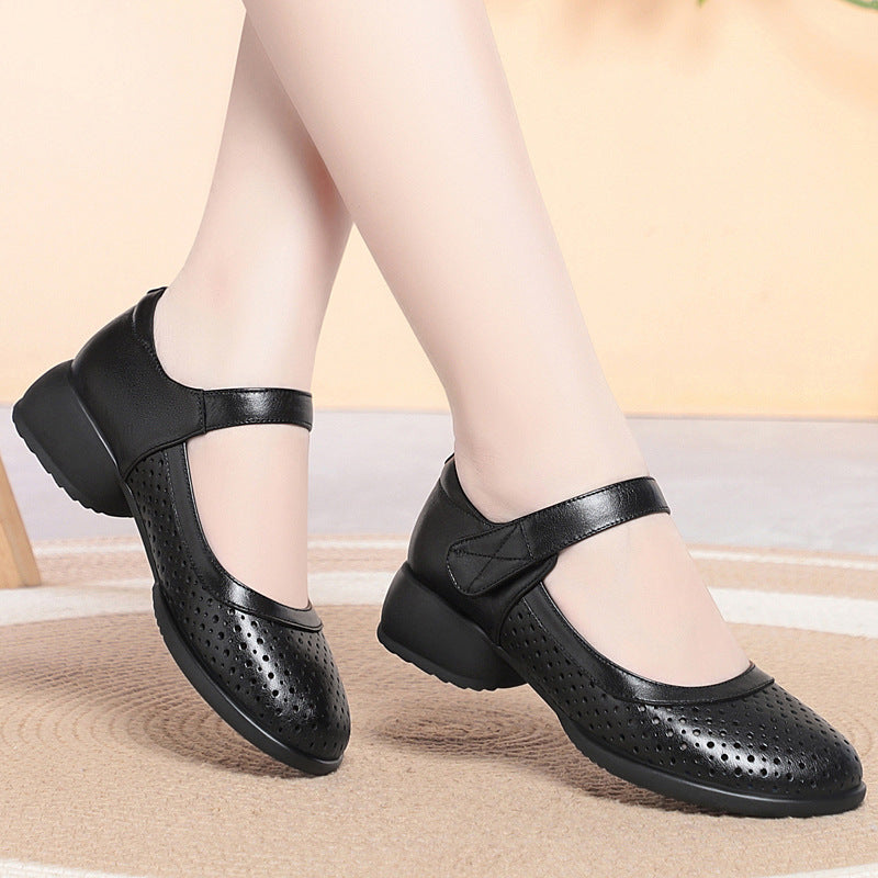 Damen Komfortable und elegante Ballerinas mit verstellbarem Riemen EB