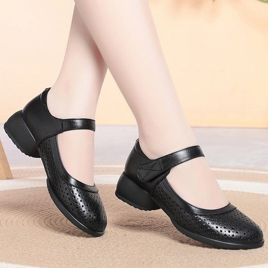 Damen Komfortable und elegante Ballerinas mit verstellbarem Riemen EB