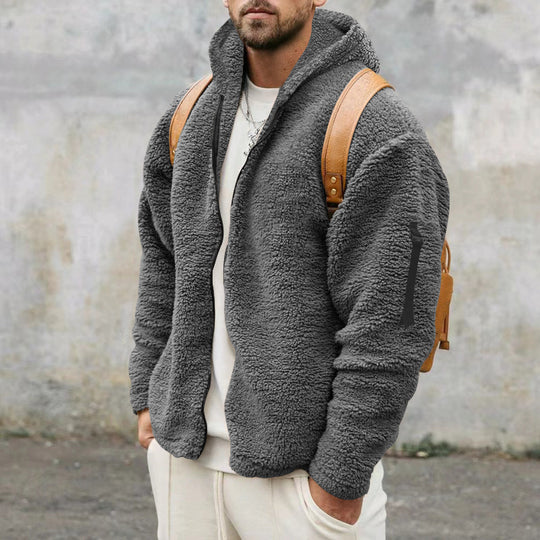 Herren Fleecejacke mit Kapuze EB