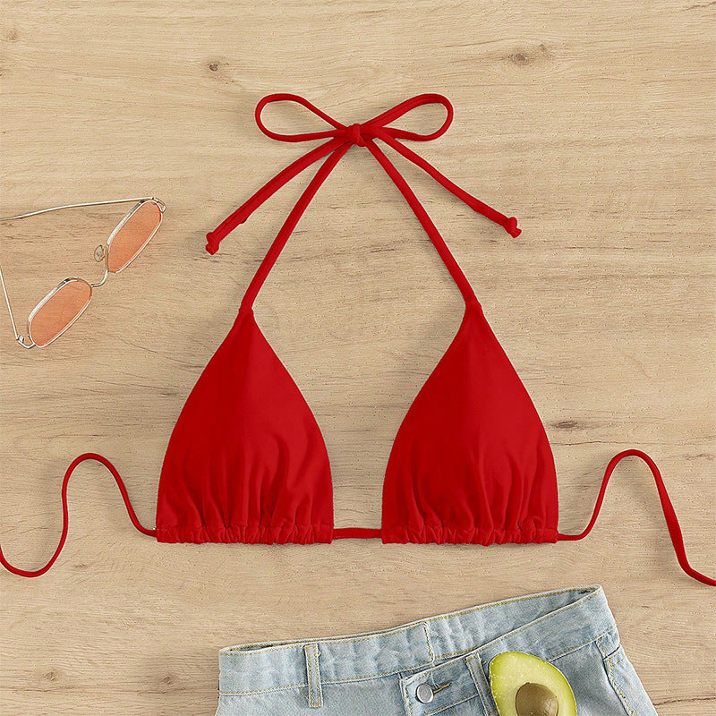 Damen Triangel-Bikini mit verstellbaren Trägern und Bindedetails EB