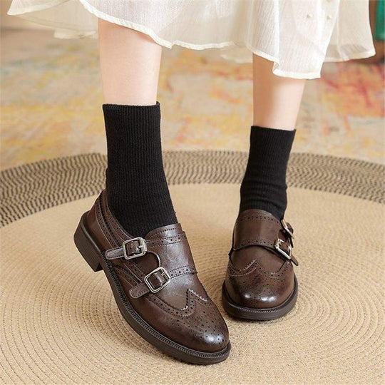 Damen Brogues mit verziertem Riemen EB