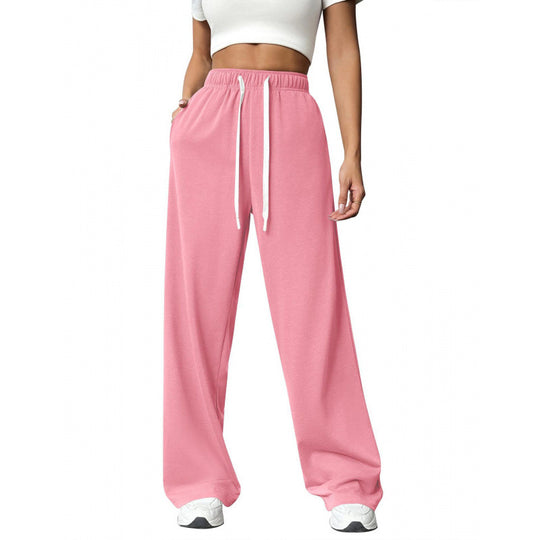 Damen Bequeme und lässige Freizeithose mit weitem Schnitt und elastischem Bund EB