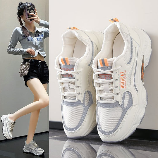Damen Modische Sneakers mit komfortabler Dämpfung und atmungsaktivem Mesh-Obermaterial EB