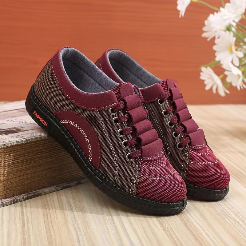 Damen modische Freizeit-Sneaker mit elastischen Schnürsenkeln EB