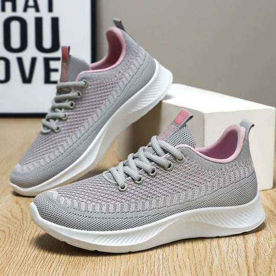 Damen Sportliche und atmungsaktive Sneakers mit rutschfester Sohle EB