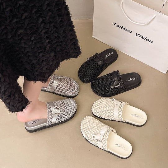 Damen moderne Slipper mit innovativem Waben-Design EB