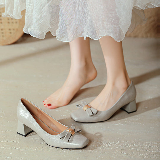 Damen elegante Schuhe mit Blockabsatz EB