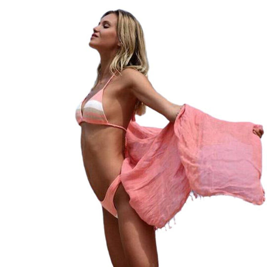 Damen Häkel-Bikini-Set mit raffinierten Fransen und verstellbaren Trägern EB