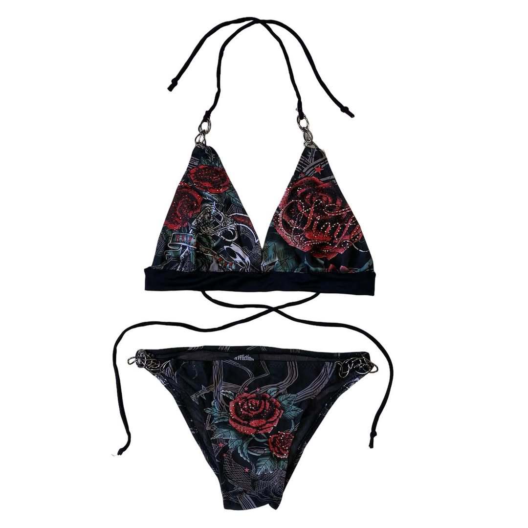 Damen Bikini-Set mit einzigartigem grafischem Design EB