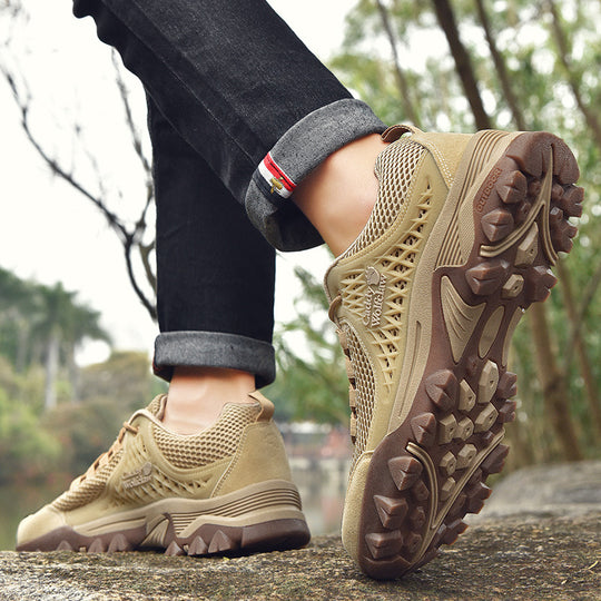 Damen Outdoor-Sneaker mit atmungsaktiver Mesh-Oberfläche und rutschfester Sohle EB