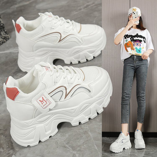 Damen Chunky Sneakers mit trendiger Sohle und atmungsaktivem Obermaterial EB