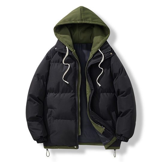 Damen modische Daunenjacke mit abnehmbarer Kapuze EB